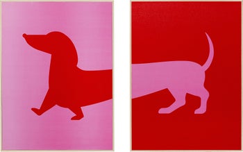 Gerahmtes Bild Dog Frankie (2/Set) – Grafik-1.