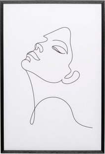 Gerahmtes Bild Drawing Lady 63x93cm - Einzelstück – Grafik-1.