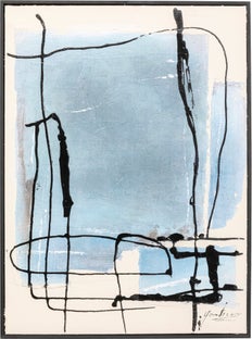 Gerahmtes Bild Dust Blau 55x75cm – Grafik-1.