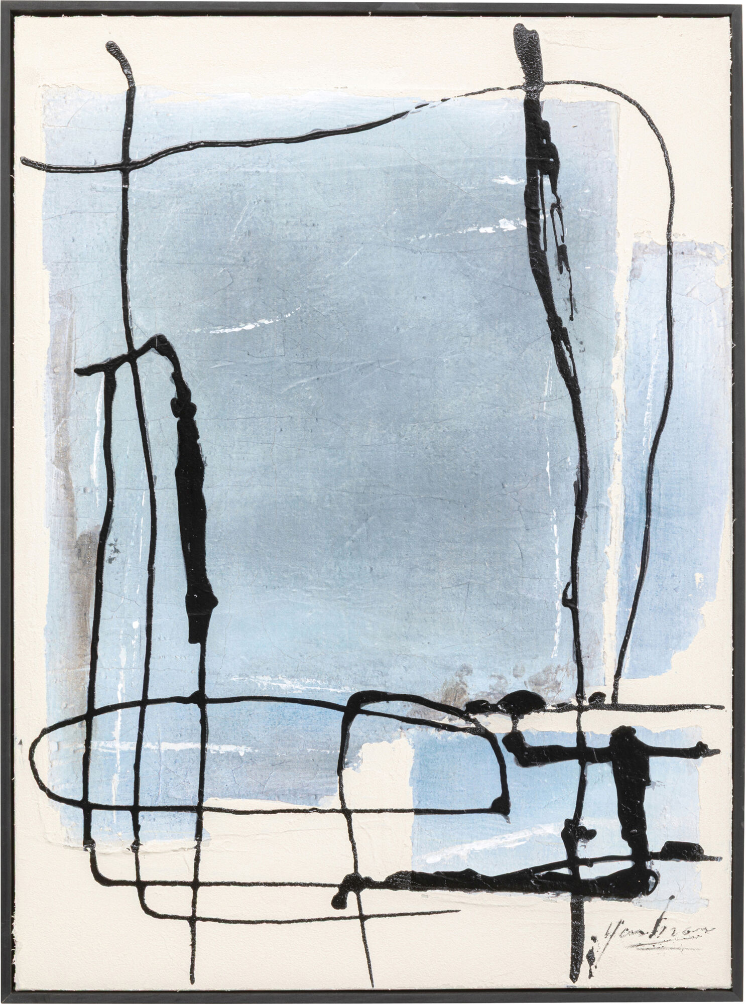 Gerahmtes Bild Dust Blau 55x75cm
