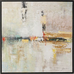 Gerahmtes Bild Dust Gold 120x120cm – Grafik-1.