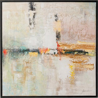 Gerahmtes Bild Dust Gold 120x120cm – Grafik-1.