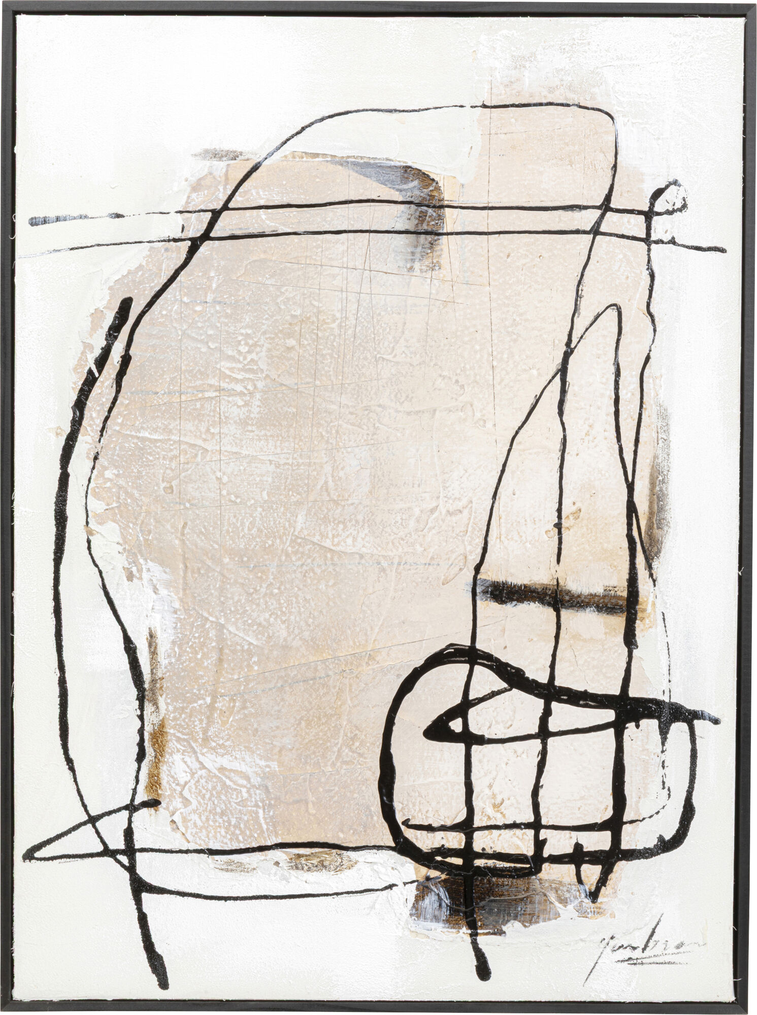 Gerahmtes Bild Dust Grau 55x75cm – Grafik-1.