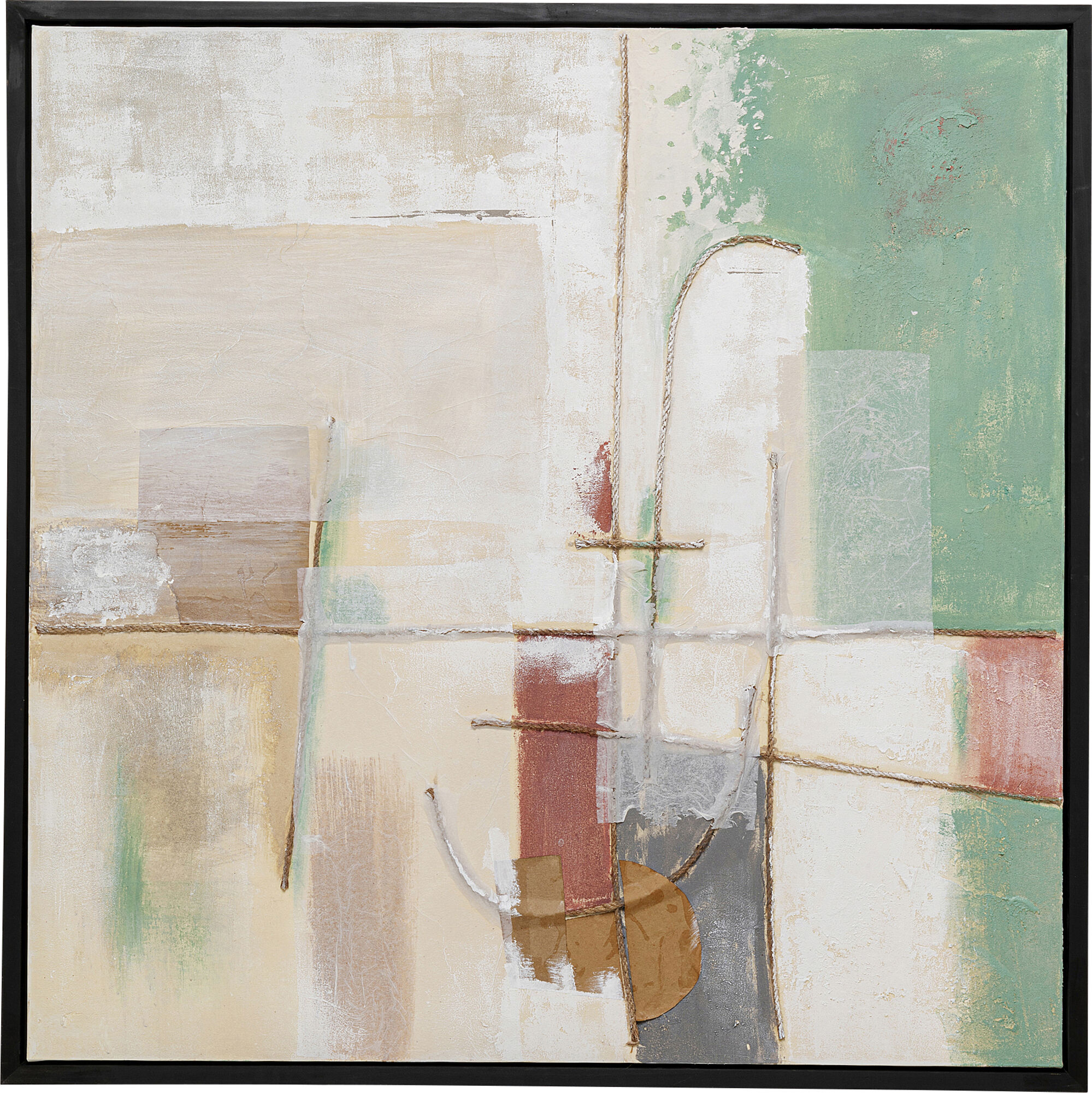 Gerahmtes Bild Dust Grün 120x120cm – Grafik-1.