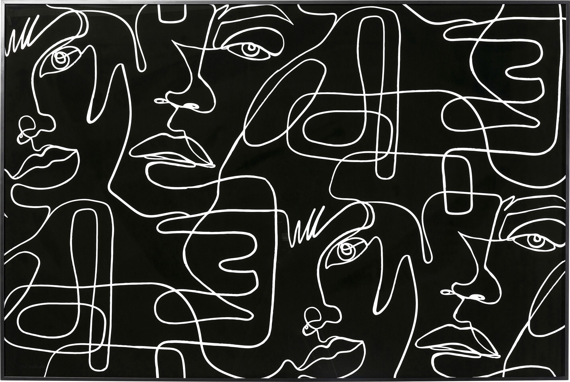 Gerahmtes Bild Faccia Arte Drawing 150x100cm – Grafik-1.