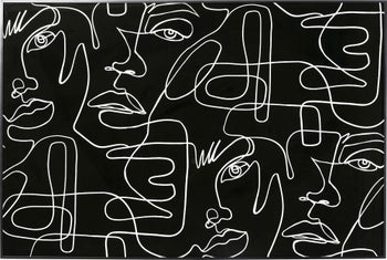 Gerahmtes Bild Faccia Arte Drawing 150x100cm – Grafik-1.