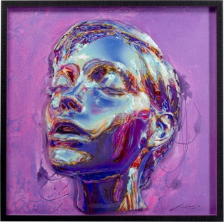 Gerahmtes Bild Face 90x90cm – Grafik-1.