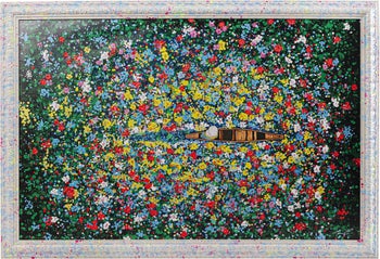 Gerahmtes Bild Floating Flower Market 150x100cm - Einzelstück – Grafik-1.