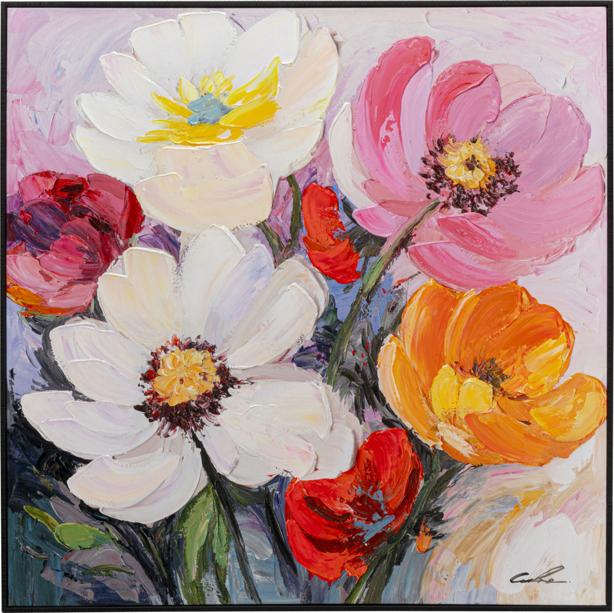 Gerahmtes Bild Flower Meadow 80x80cm – Grafik-1.