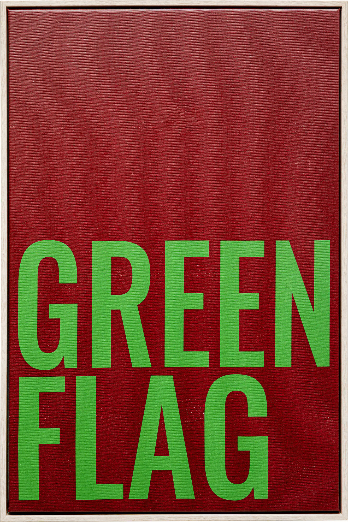 Gerahmtes Bild Green Flag 40x60cm – Grafik-1.