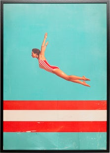 Gerahmtes Bild Jumping Girl Up 103x73cm – Grafik-1.