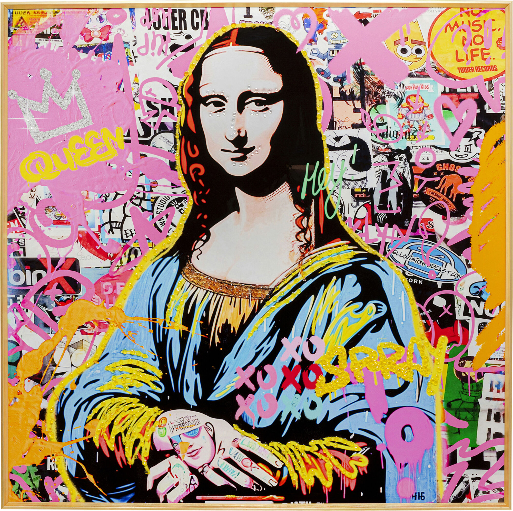 Gerahmtes Bild La Viva Woman 100x100cm – Grafik-1.