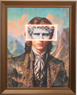 Gerahmtes Bild LED Art Gentleman 80x100cm – Grafik-1.