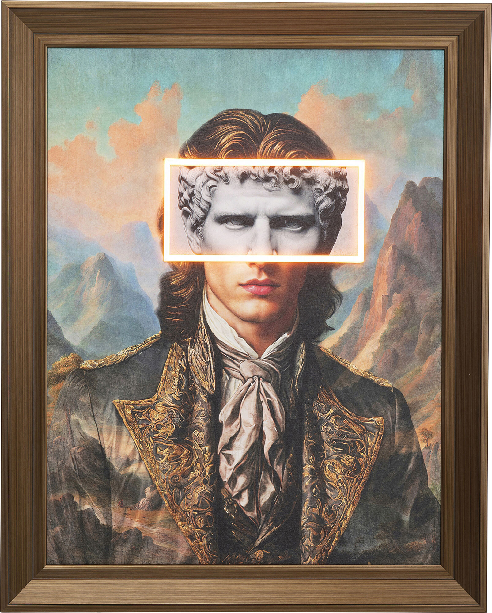 Gerahmtes Bild LED Art Gentleman  80x100cm – Grafik-1.