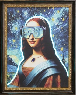 Gerahmtes Bild LED Art Lady 80x100cm – Grafik-1.