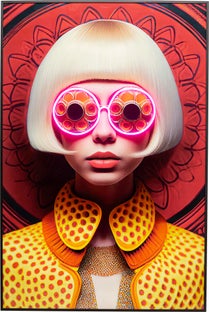 Gerahmtes Bild LED Fancy Blonde Lady 75x55cm – Grafik-1.
