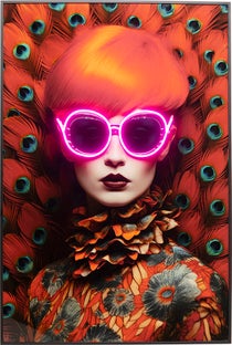 Gerahmtes Bild LED Fancy Red Lady 75x55cm – Grafik-1.
