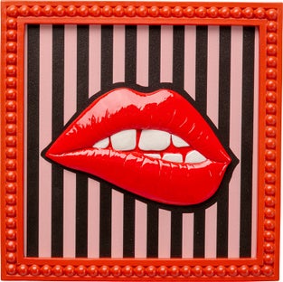 Gerahmtes Bild Lips Cheeky 25x25cm – Grafik-1.