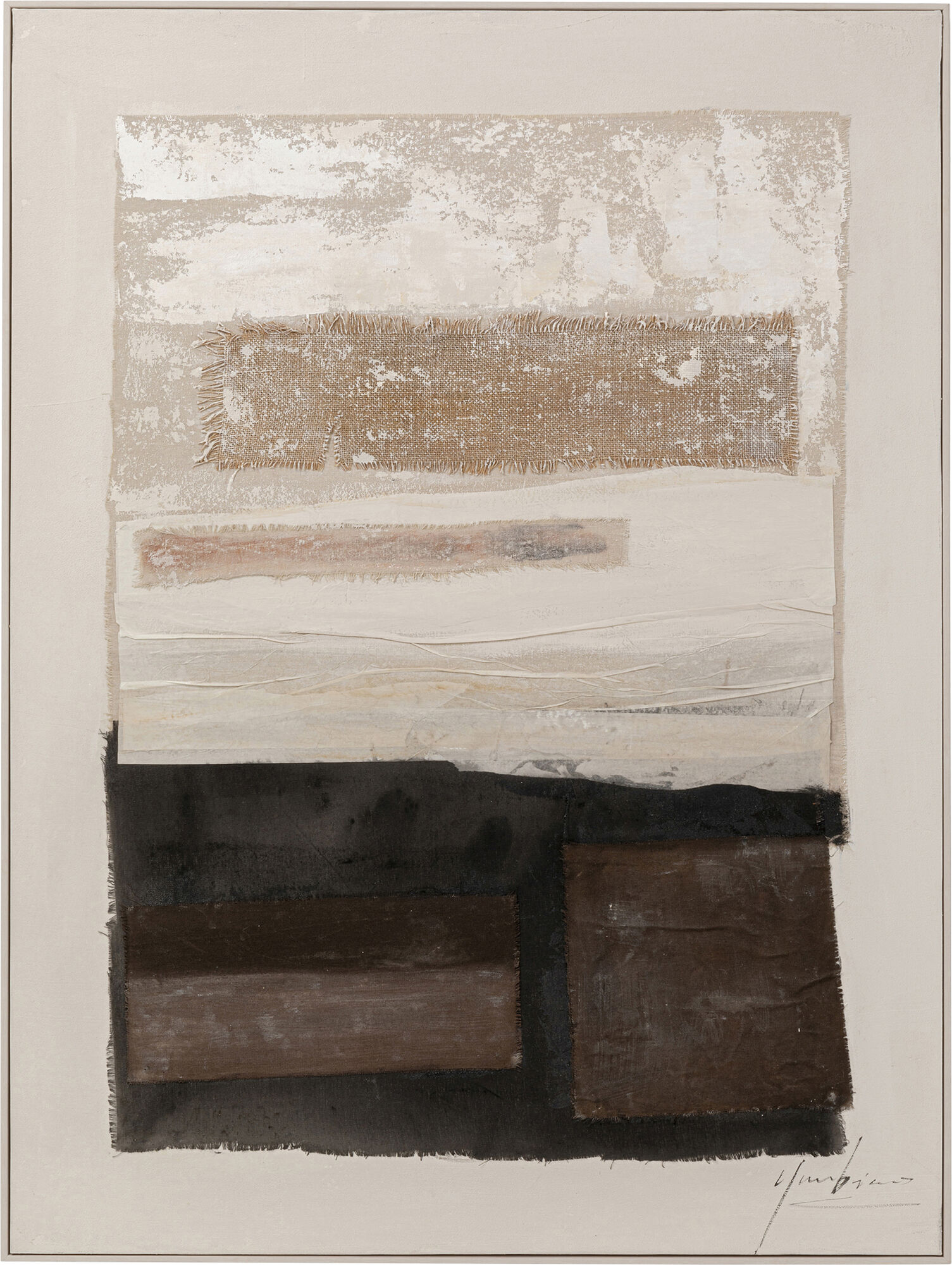 Gerahmtes Bild Lontano Braun 90x120cm – Grafik-1.