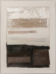 Gerahmtes Bild Lontano Braun 90x120cm – Grafik-1.