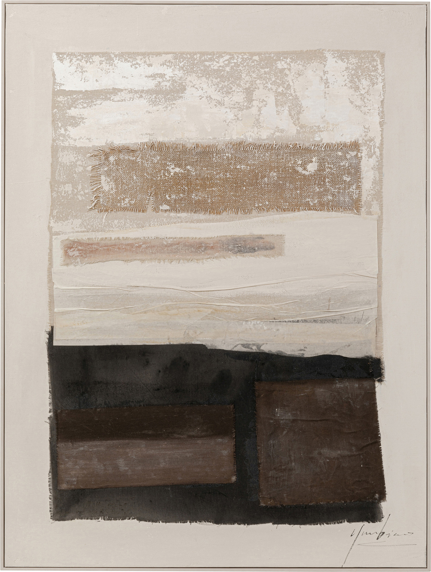 Gerahmtes Bild Lontano Braun 90x120cm