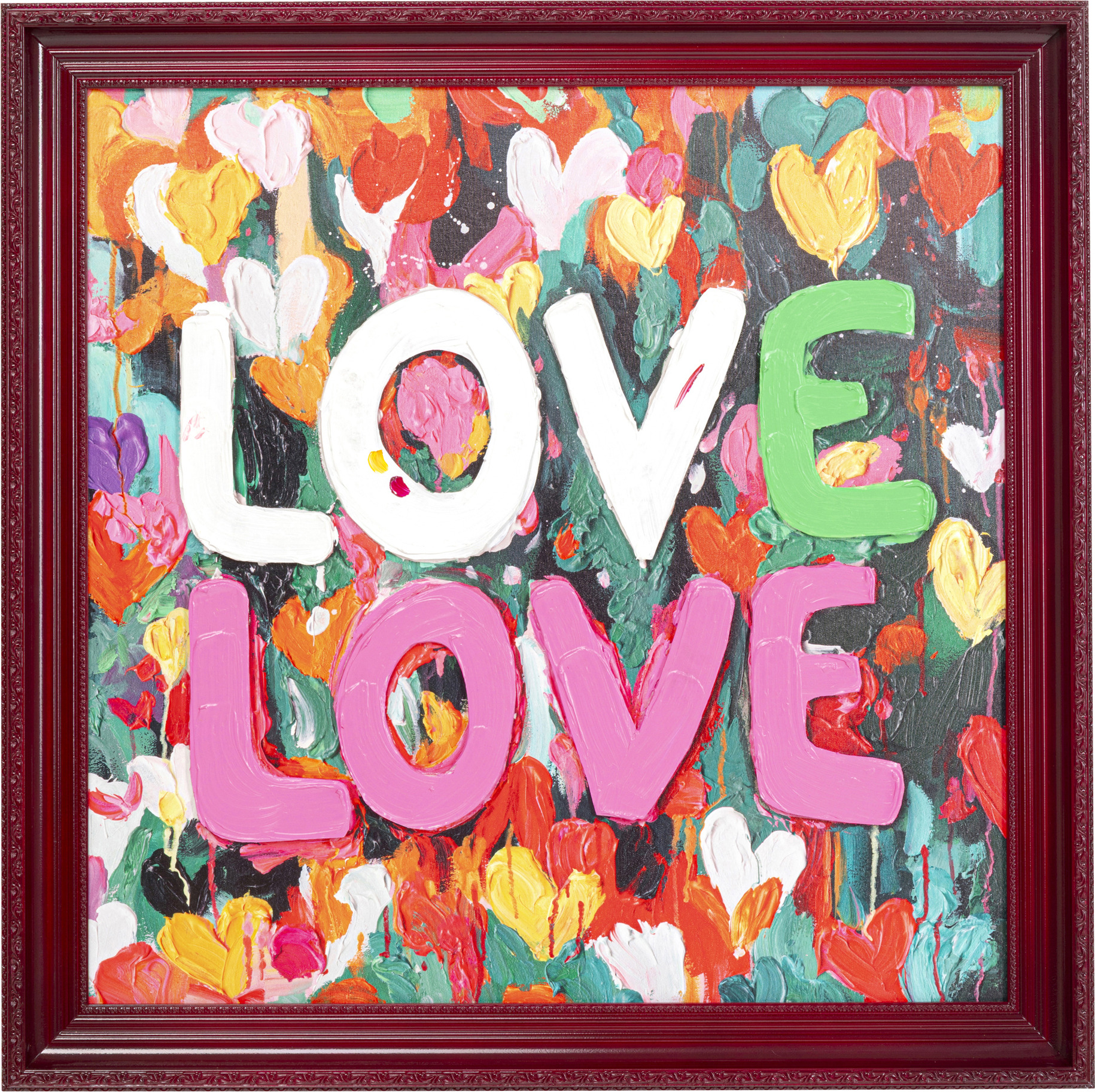 Gerahmtes Bild Love Love 80x80cm