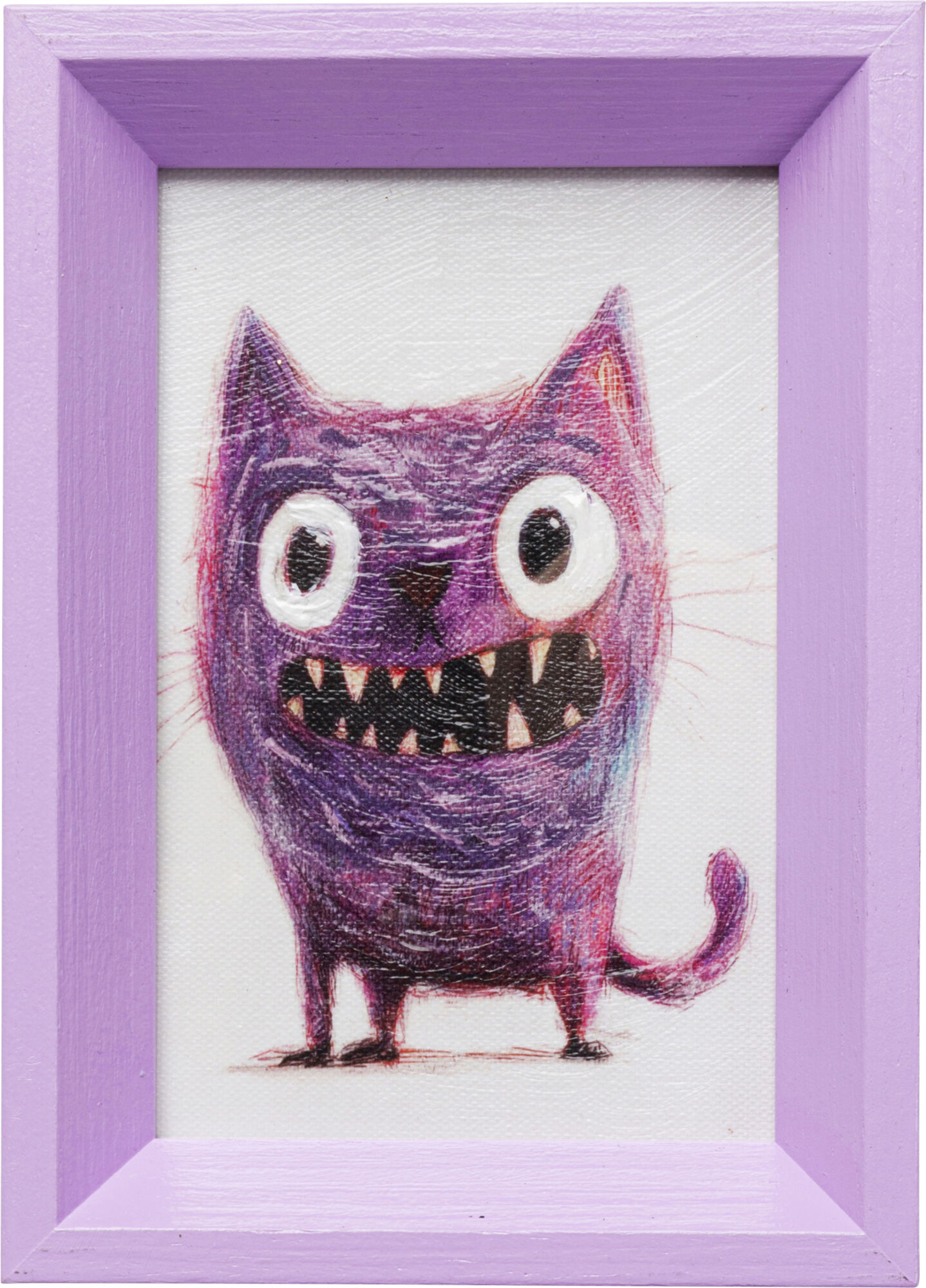 Gerahmtes Bild Mad Cat 13x18cm – Grafik-1.