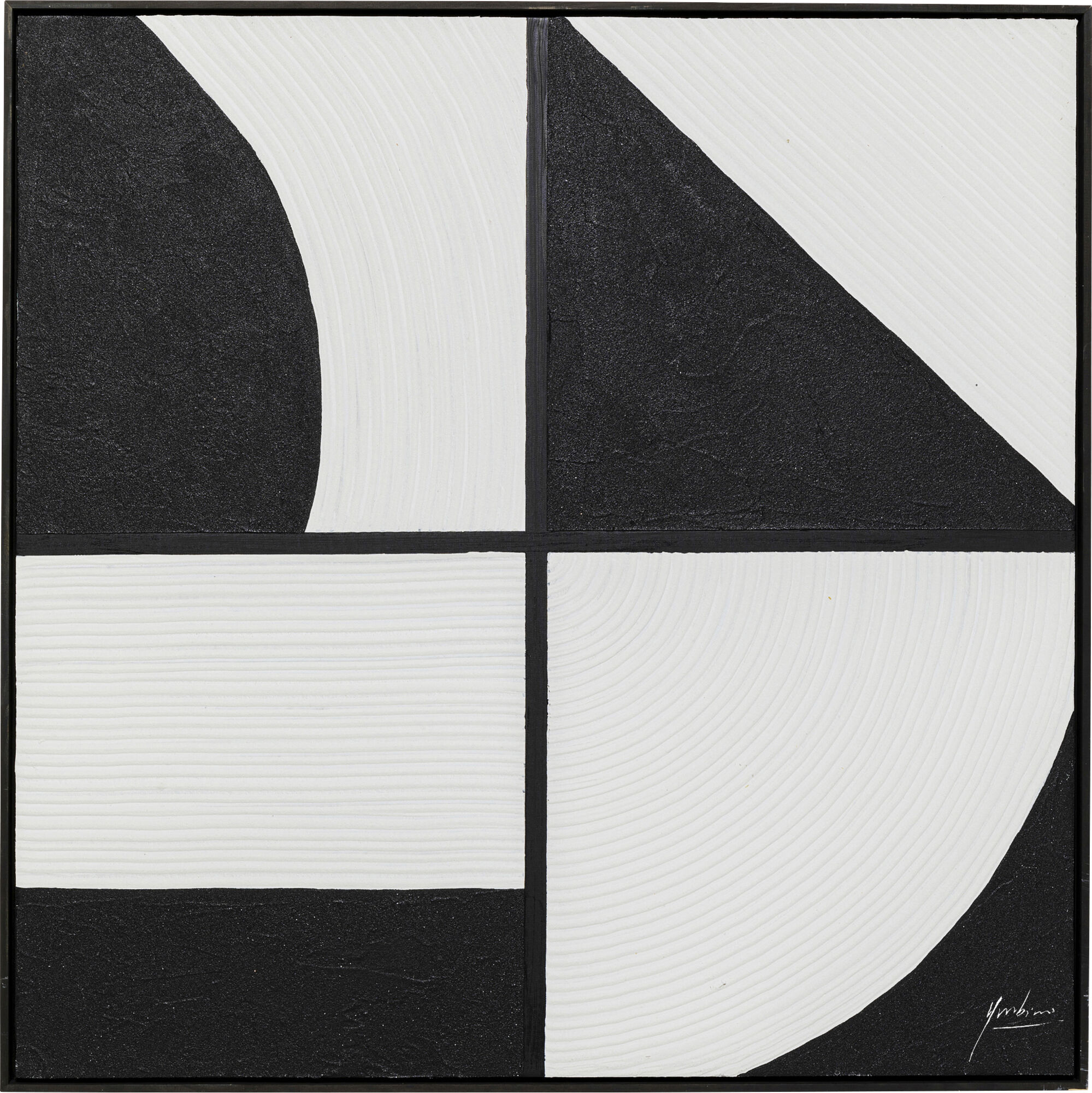 Gerahmtes Bild Modulo 100x100cm – Grafik-1.