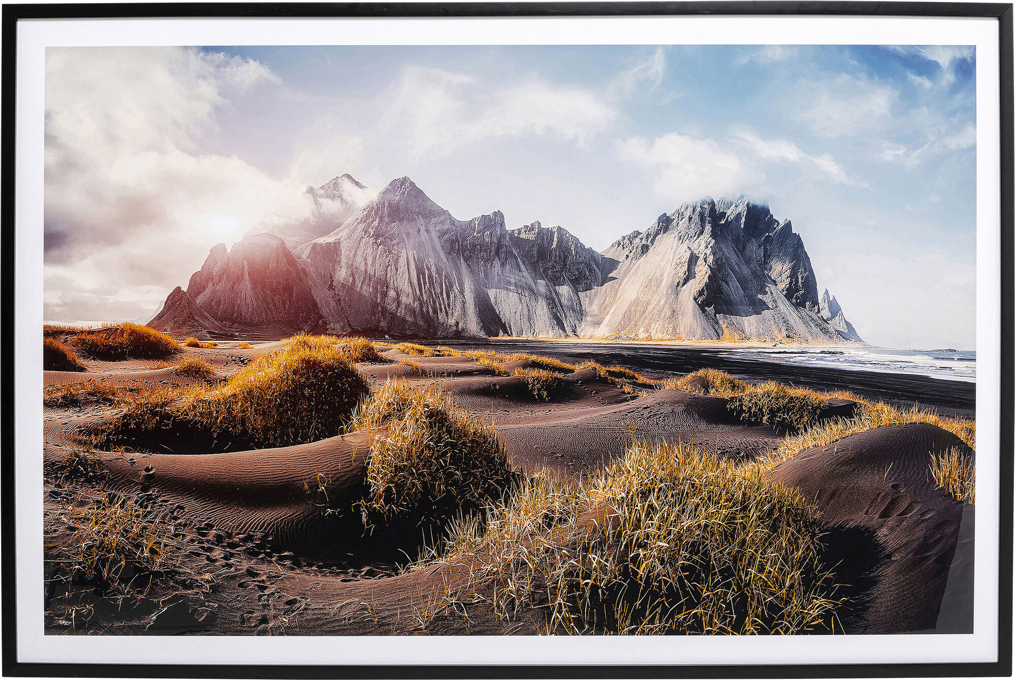 Gerahmtes Bild Mountain View 120x180cm – Grafik-1.