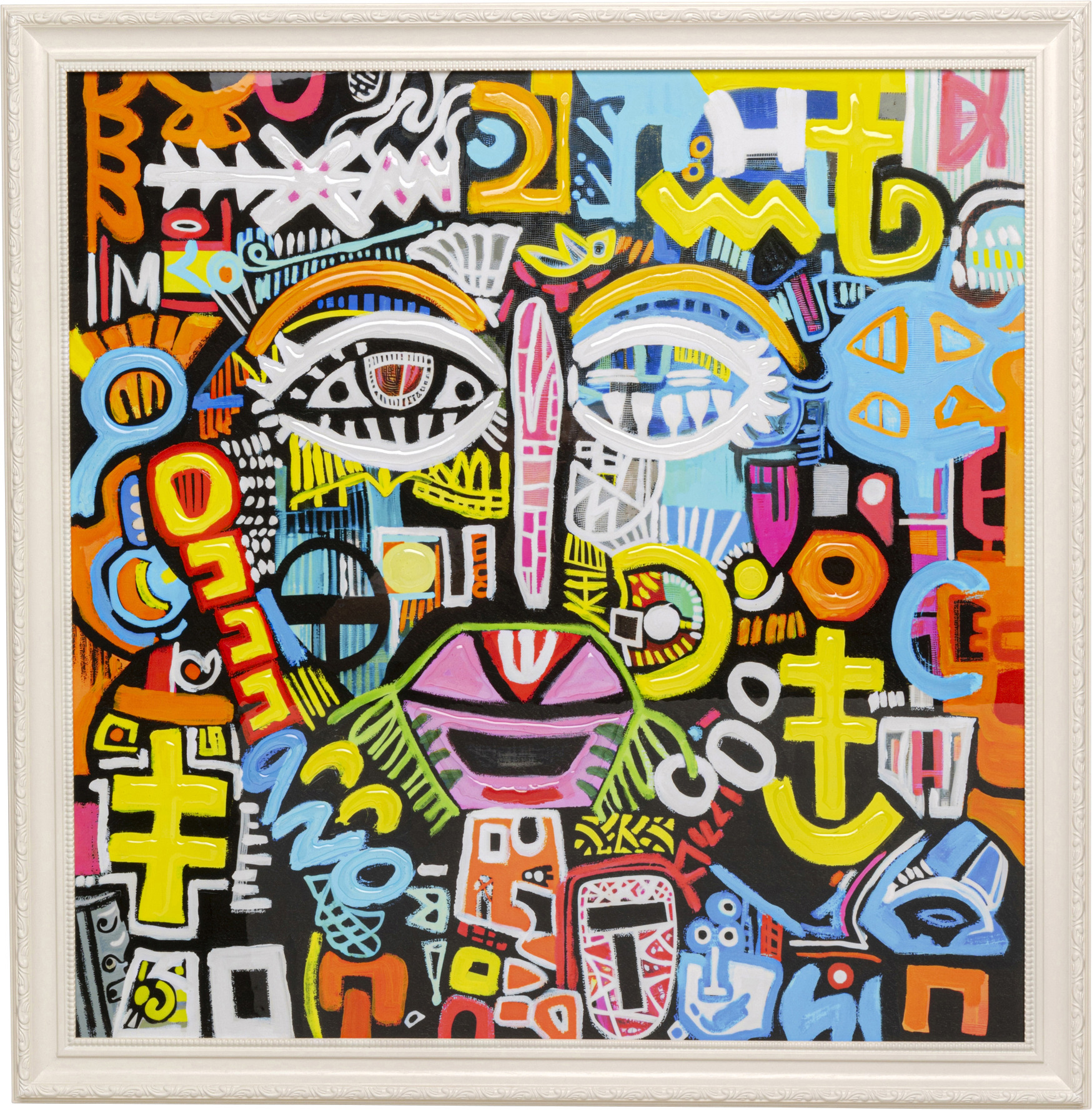 Gerahmtes Bild Muse Face 80x80cm