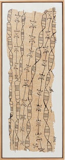 Gerahmtes Bild Native Spirals 50x150cm – Grafik-1.