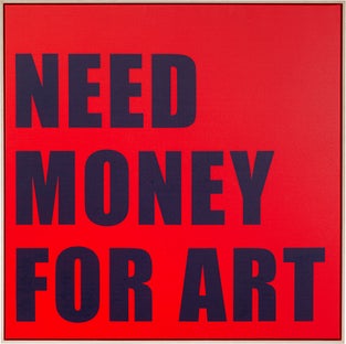 Gerahmtes Bild Need Money 80x80cm – Grafik-1.