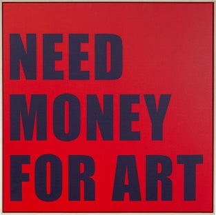 Gerahmtes Bild Need Money 80x80cm – Grafik-1.