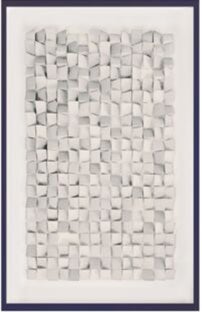 Gerahmtes Bild Origami Weiß 74x104cm – Grafik-1.