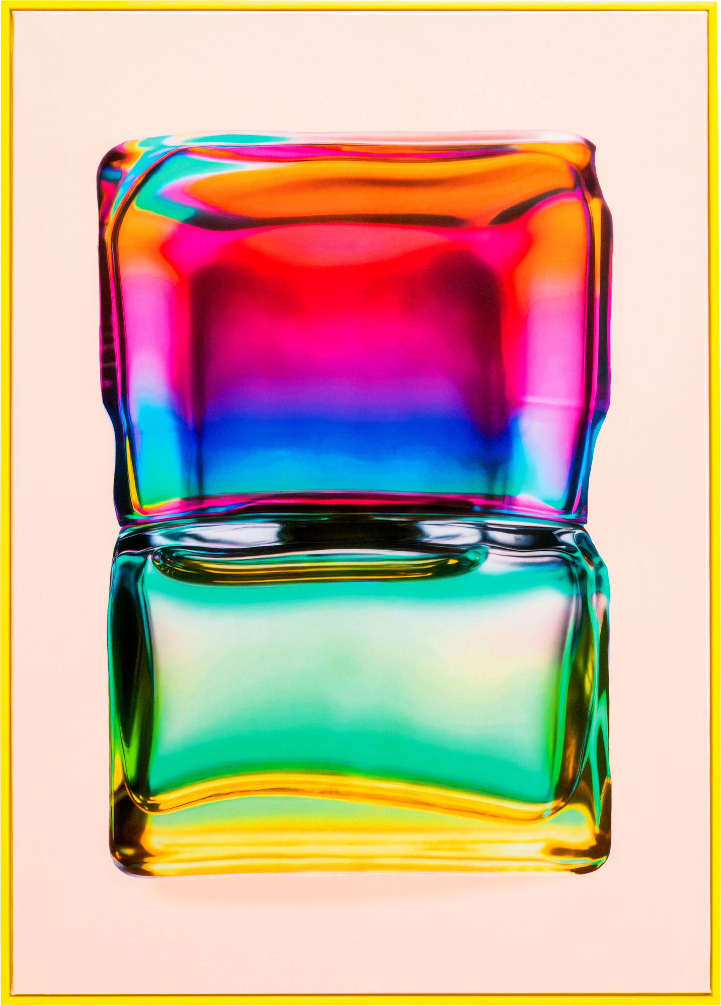 Gerahmtes Bild Rainbow Flacon Square 50x70cm