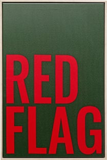 Gerahmtes Bild Red Flag 40x60cm – Grafik-1.