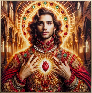 Gerahmtes Bild Saint Halo Man 100x100cm – Grafik-1.