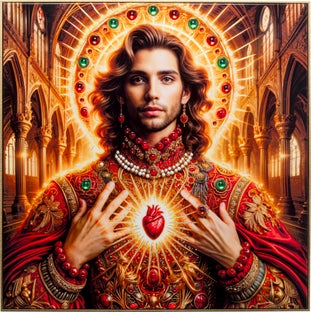 Gerahmtes Bild Saint Halo Man 100x100cm – Grafik-1.
