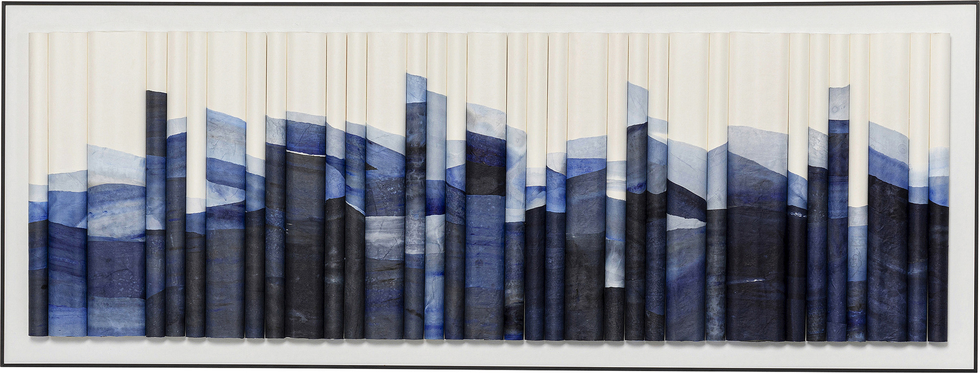 Gerahmtes Bild Shadow Skyline Blue 160x60cm