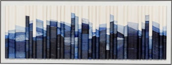 Gerahmtes Bild Shadow Skyline Blue 160x60cm – Grafik-1.