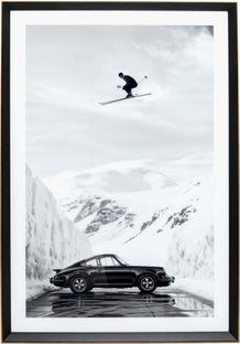 Gerahmtes Bild Ski Stunt 86x126cm – Grafik-1.