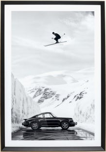 Gerahmtes Bild Ski Stunt 86x126cm – Grafik-1.