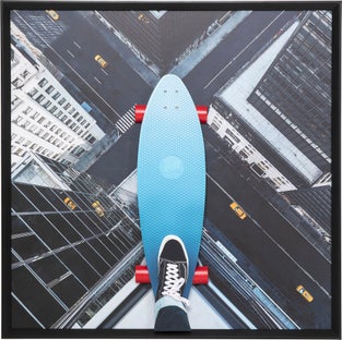 Gerahmtes Bild Skyline Skater 149x149cm – Grafik-1.