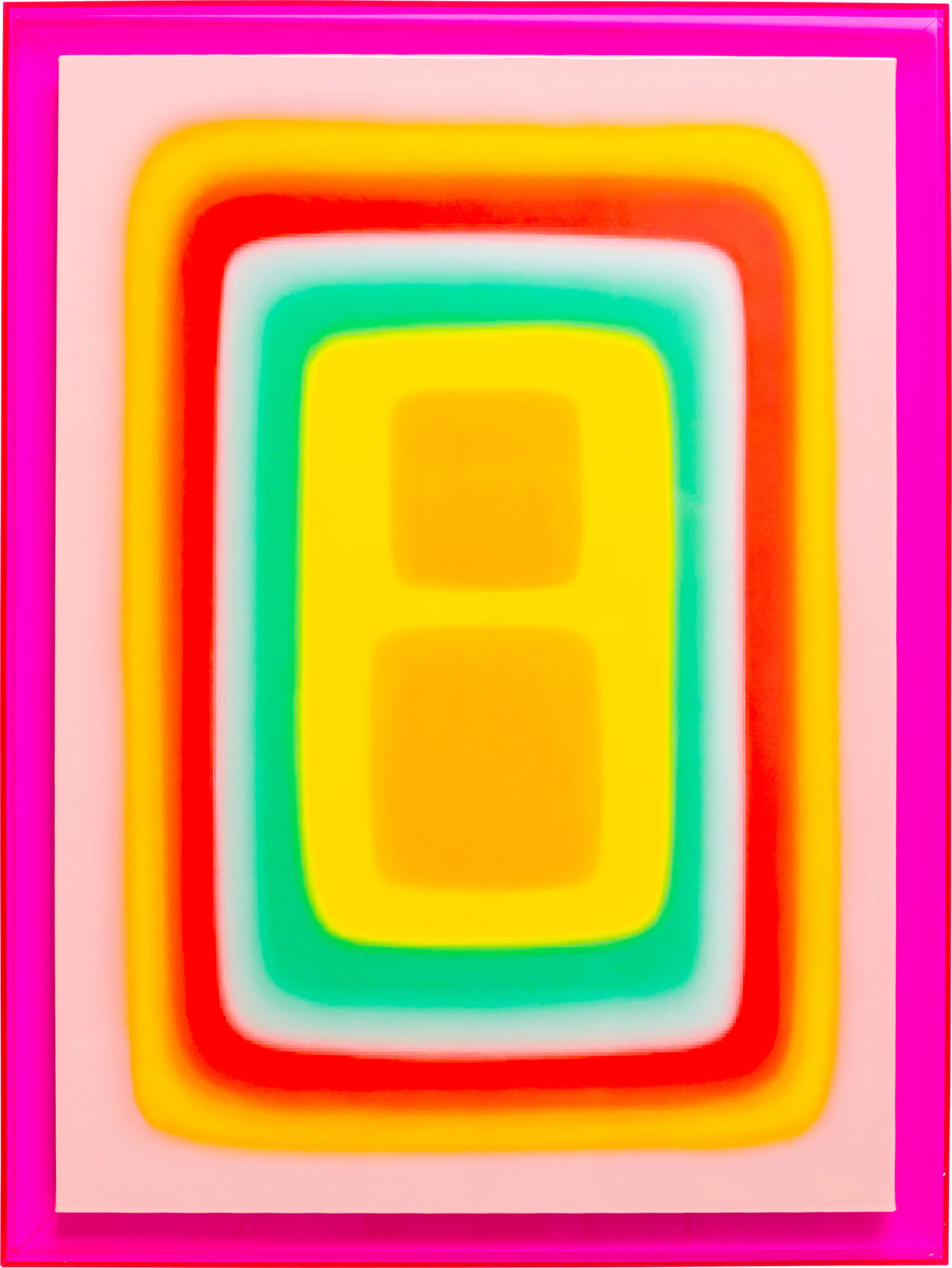Gerahmtes Bild Square Shapes Colore Orange 60x80cm
