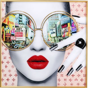 Gerahmtes Bild Times Square View 120x120cm – Grafik-1.