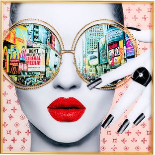 Gerahmtes Bild Times Square View 80x80cm – Grafik-1.