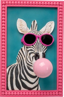 Gerahmtes Bild Zebra Bubble – Grafik-1.