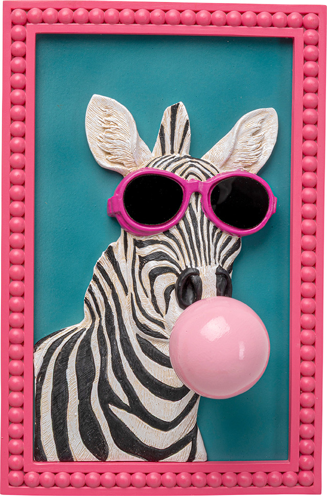 Gerahmtes Bild Zebra Bubble