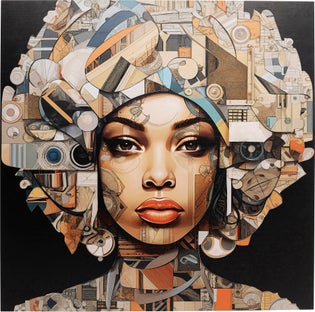 Glasbild 3D Art Geo Woman 80x80cm – Grafik-1.