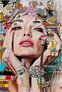 Glasbild Artsy Portrait Front 80x120cm – Grafik-1.
